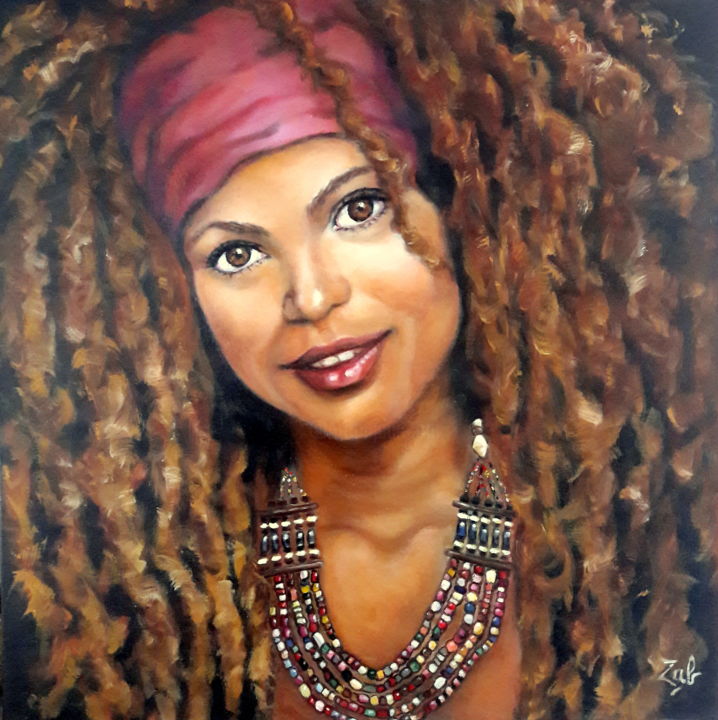 Malarstwo zatytułowany „Rastafari” autorstwa Isabelle Buisson, Oryginalna praca, Olej