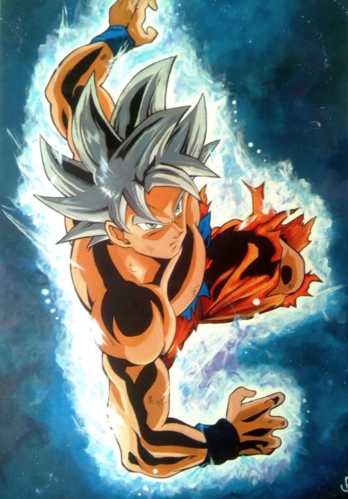 Quadro Goku Instinto Superior Dragon Ball Ultra Instinct Art