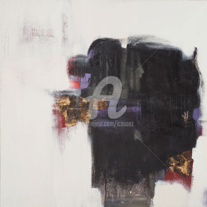 Malerei mit dem Titel "implosion" von Ica Saez, Original-Kunstwerk, Öl