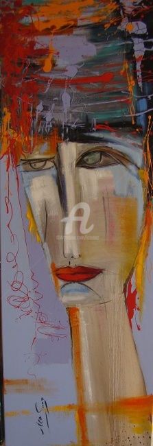 Pintura intitulada "Femme2010" por Ica Saez, Obras de arte originais