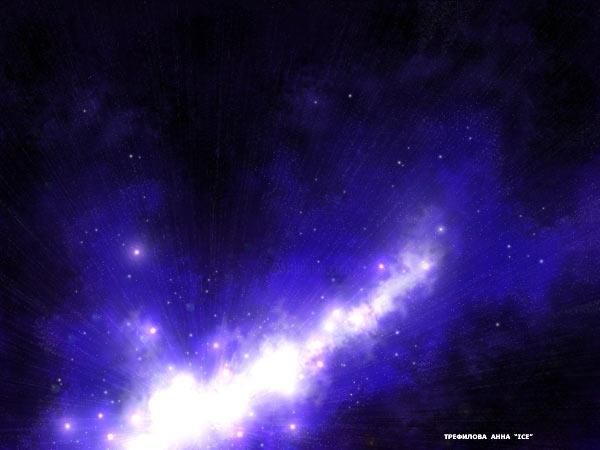 Arts numériques intitulée "Sapphire nebula" par Anna Trefilova, Œuvre d'art originale