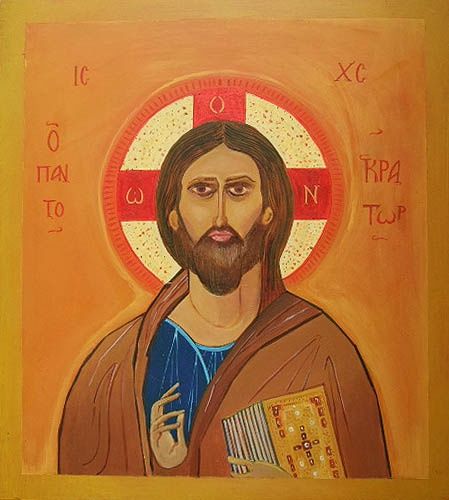 Painting titled "The Christ" by Dimitris Tsouris, Original Artwork