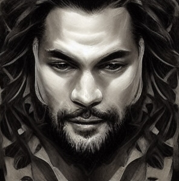 Digital Arts με τίτλο "Jason Momoa" από Jo Antho, Αυθεντικά έργα τέχνης, Ψηφιακή ζωγραφική