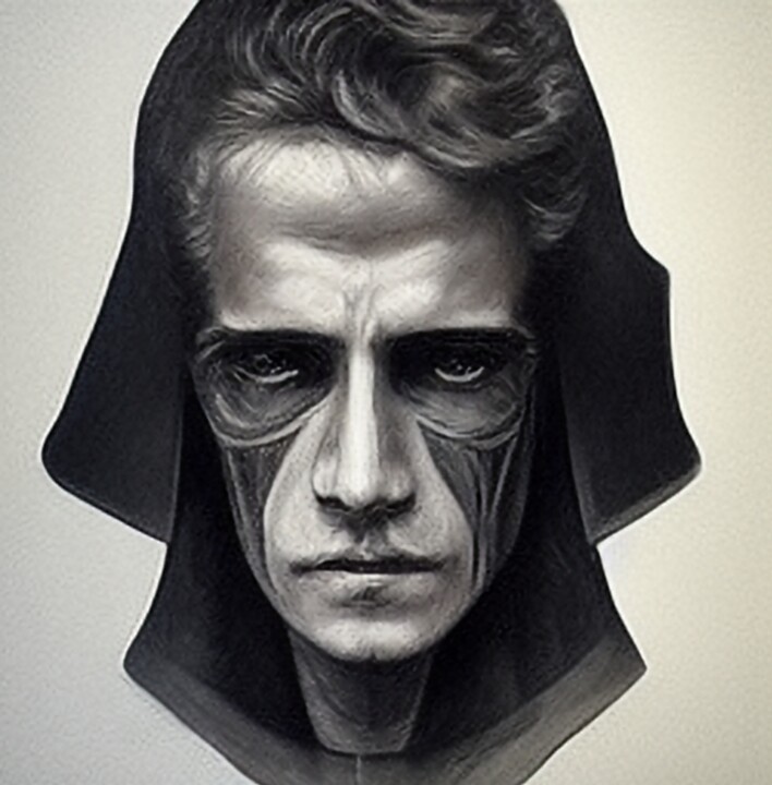 Digital Arts titled "Anakin Skywalker/Da…" by Jo Antho, Original Artwork, Digital Painting