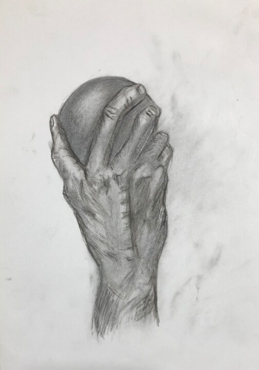 Drawing titled "HANDSY" by  (Icy), Original Artwork, Pencil