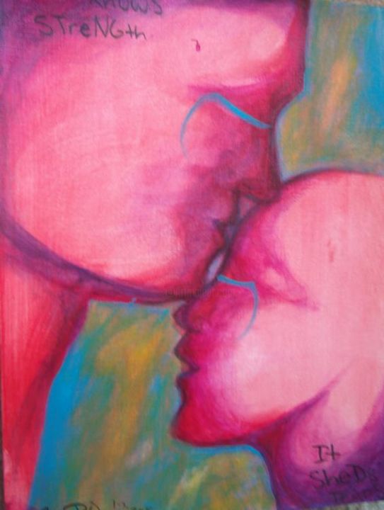 Painting titled "Tears" by Jenni Mccoy, Original Art, Oil