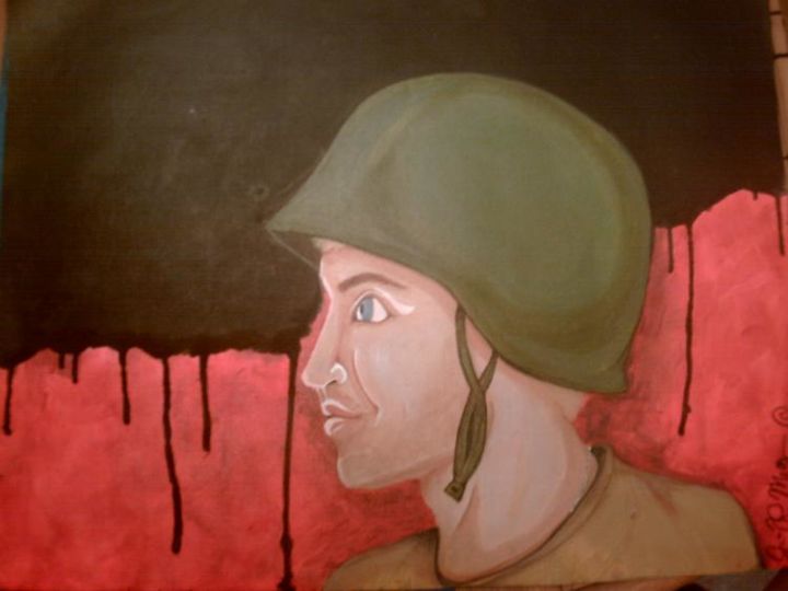 Painting titled "4th point of contact" by Jenni Mccoy, Original Art, Oil