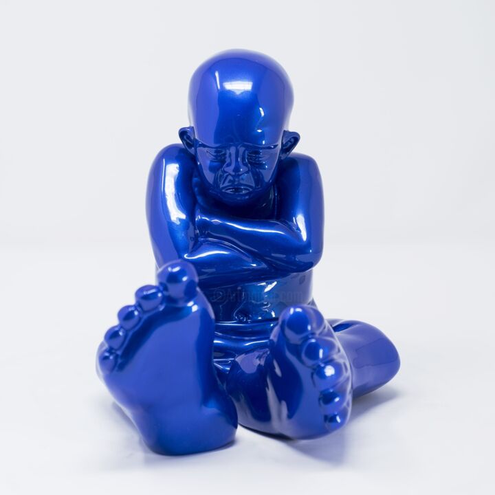 Sculpture intitulée "Babyfoot 35" par Idan Zareski, Œuvre d'art originale, Résine