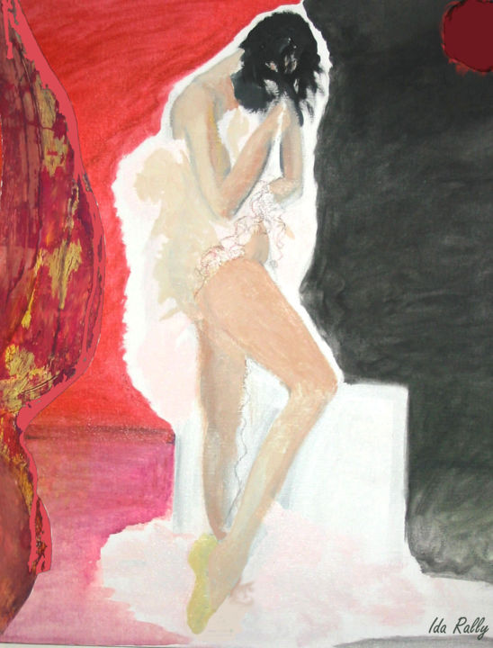 Painting titled "Sorrow - painting (…" by Ida-Rally, Original Art, Acrylic