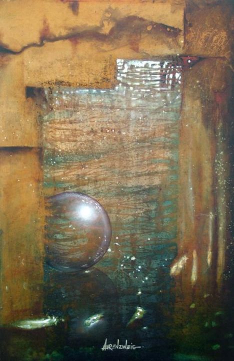 Painting titled "Muro de Agua II" by Antonio Ehrenzweig, Original Artwork