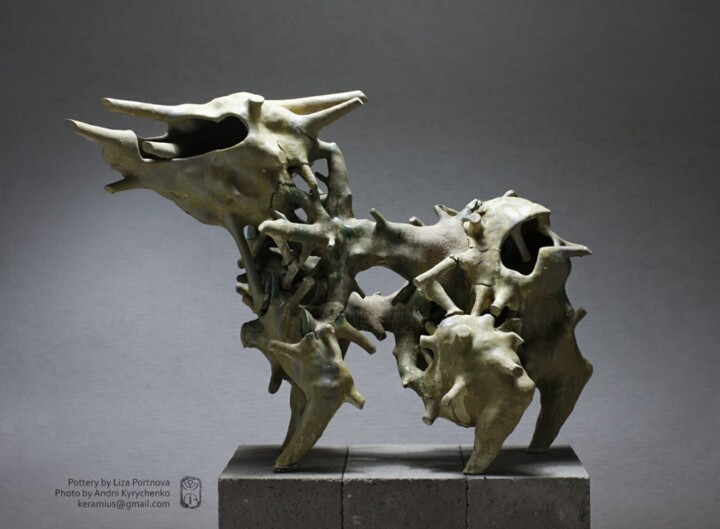 Sculpture titled "Svetchnik [Chandeli…" by Ielizaveta Portnova, Original Artwork, Ceramics