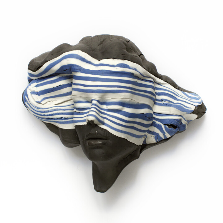 Escultura titulada "La vague et la bise" por Ielizaveta Portnova, Obra de arte original, Cerámica