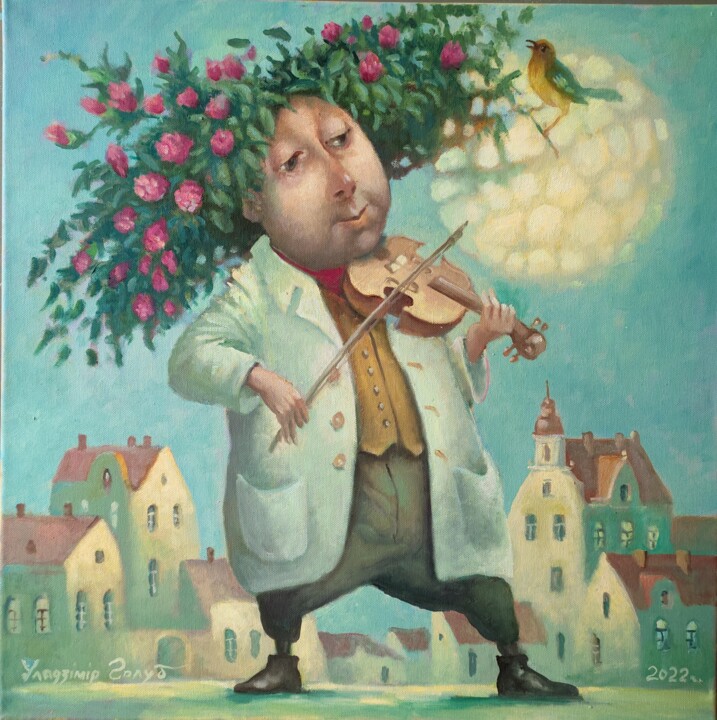 Peinture intitulée "весенняя мелодия" par Vladimir Golub, Œuvre d'art originale, Huile