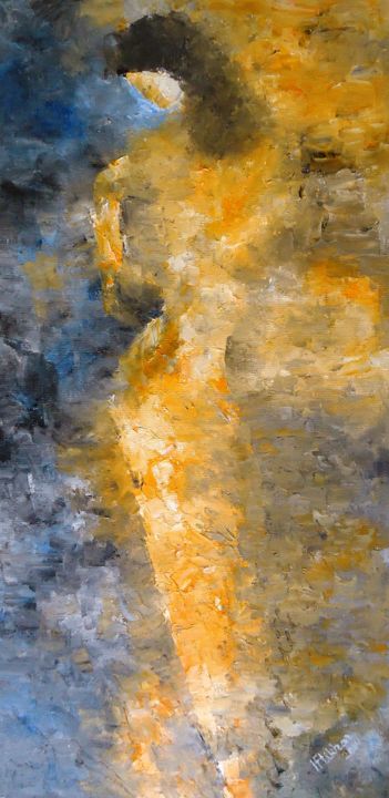 Painting titled "164-12-x-24-inches-…" by Iftikhar Qureshi, Original Artwork