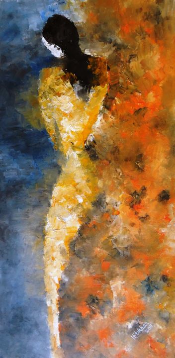 Painting titled "166-12-x-24-inches-…" by Iftikhar Qureshi, Original Artwork