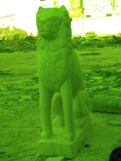 Sculpture intitulée "lion" par Moulay Ali Ifzi, Œuvre d'art originale, Pierre