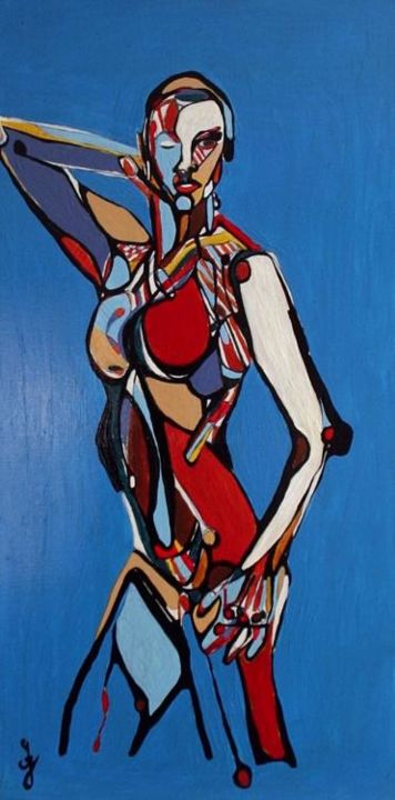 Painting titled "cuerpo 1" by Igamirasss, Original Artwork