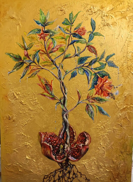Malerei mit dem Titel "Trees of new reality" von Iryna Tartakowski, Original-Kunstwerk, Öl