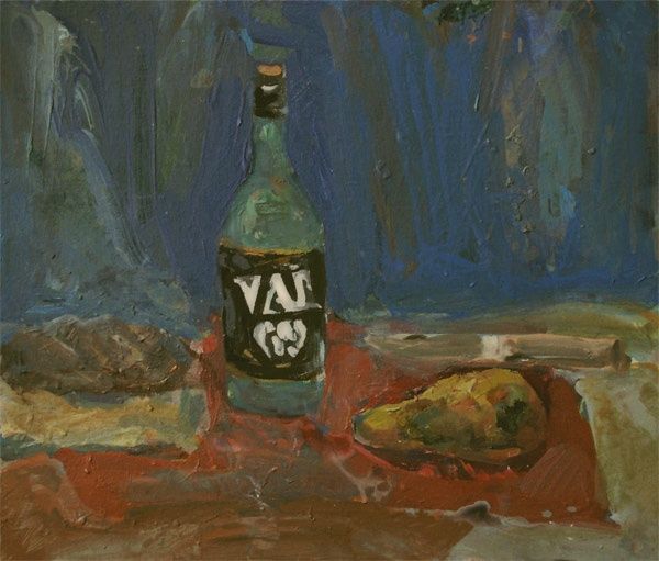 Pintura titulada "Натюрморт с виски" por Iggy, Obra de arte original