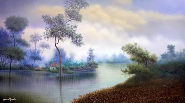 EL AMANECER - Pintura, 90x60 cm ©2009 por IGNACIO MONJE PINTOR COLOMBIANO -
PAISAJES COLOMBIANOS IGNACIO MONJE PINTOR COLOMBIANO