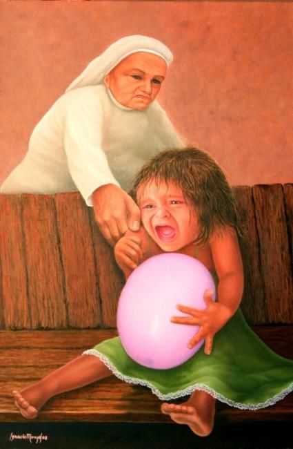 Pintura titulada "EL AMOR DE LA IGLES…" por Ignacio Monje Pintor Colombiano, Obra de arte original