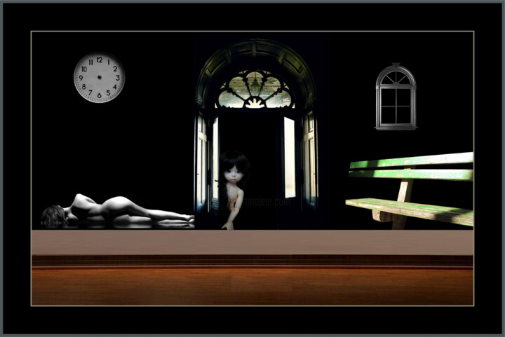 Digitale Kunst mit dem Titel "Время и стекло" von Igor Bondarenko, Original-Kunstwerk, Fotomontage