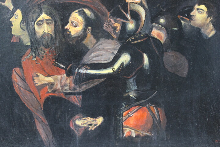 Schilderij getiteld "Betrayal / Предател…" door Igor Bronzov, Origineel Kunstwerk, Gouache