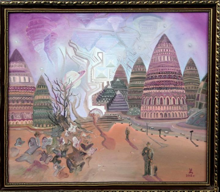 Painting titled "13th Cycle of Satur…" by Igor Dublenco, Original Artwork, Oil