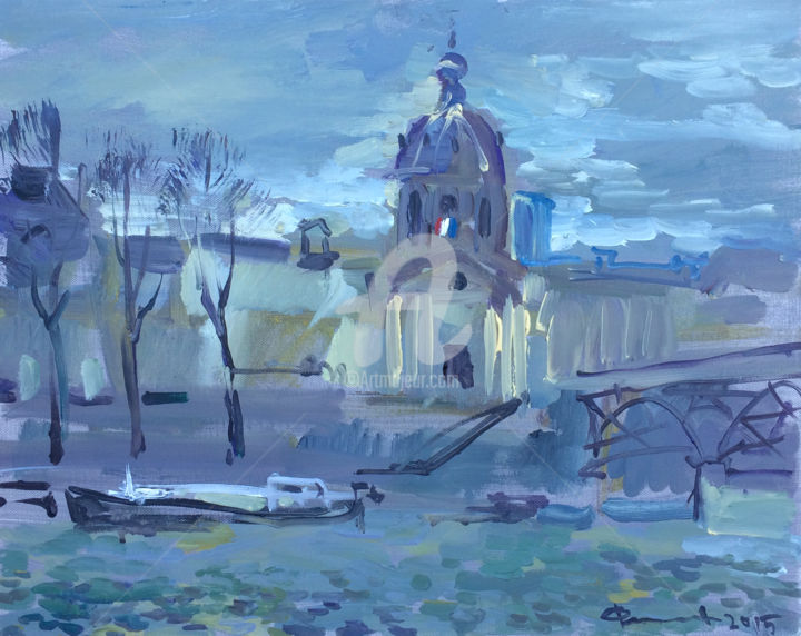 Painting titled "Le long de la Seine" by Igor Filippov, Original Artwork