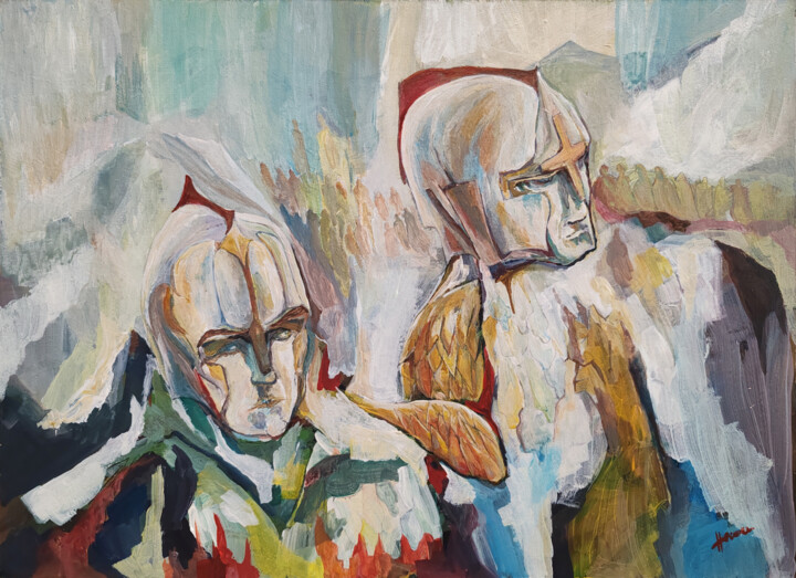 Peinture intitulée "Перед уходом" par Igor Hramov, Œuvre d'art originale, Acrylique