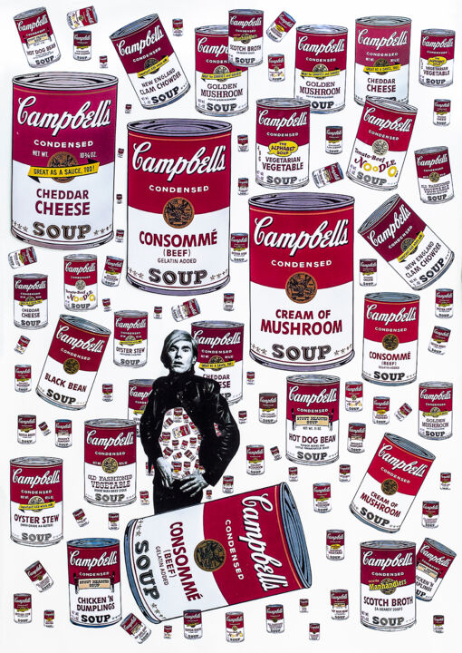 Collages titulada "Andy Warhol" por Igor Matvienko, Obra de arte original, Collages