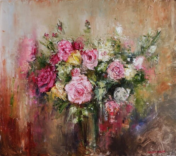 Painting titled "Scent of flowers" by Igor Navrotski, Original Artwork, Oil