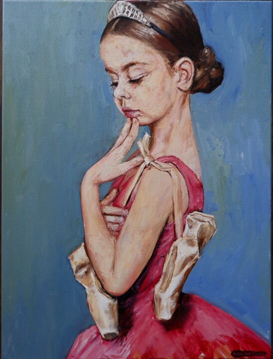 Pintura intitulada "Ballerina" por Igor Navrotski, Obras de arte originais, Óleo