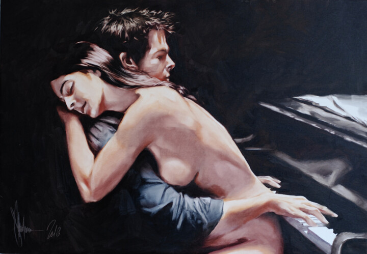 Картина под названием "Muse." - Igor Shulman, Подлинное произведение искусства, Масло
