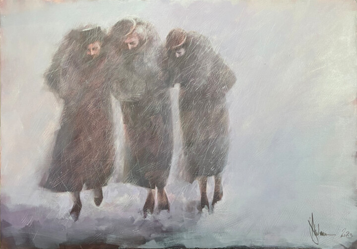 Pintura titulada "Retro bizzard." por Igor Shulman, Obra de arte original, Oleo Montado en Bastidor de camilla de madera