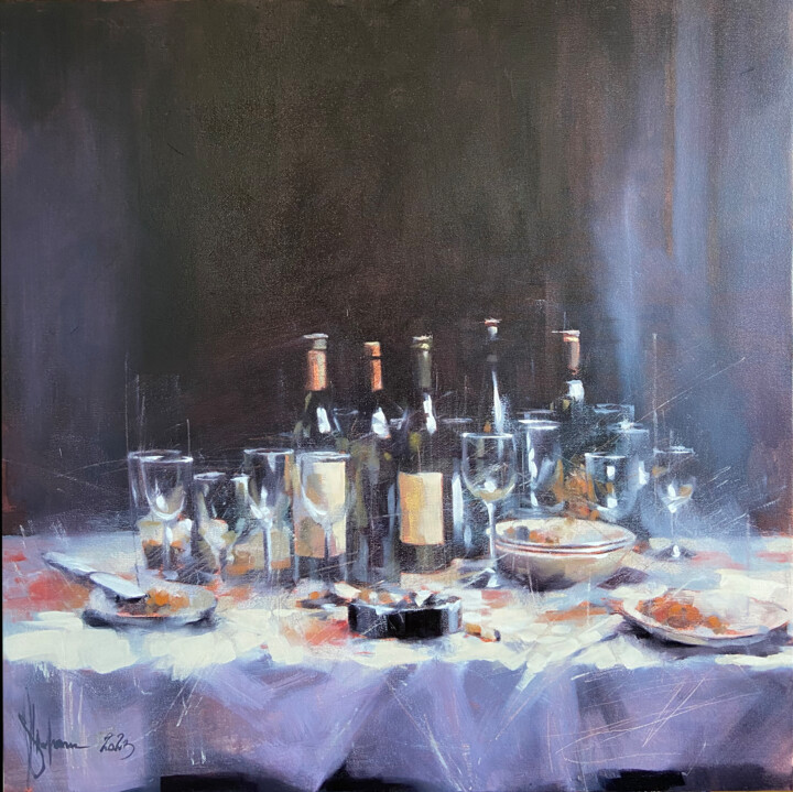 Painting titled "An unpretentious st…" by Igor Shulman, Original Artwork, Oil Mounted on Wood Stretcher frame