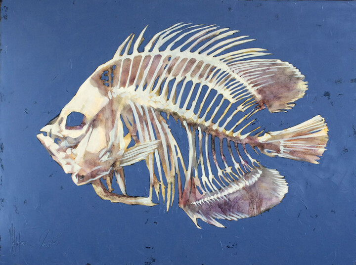 제목이 "Fishborn #2"인 미술작품 Igor Shulman로, 원작, 기름