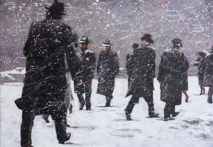 Malerei mit dem Titel "Winter. NY" von Igor Shulman, Original-Kunstwerk, Öl