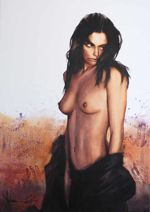Painting titled "Nude #368" by Igor Shulman, Original Artwork, Oil