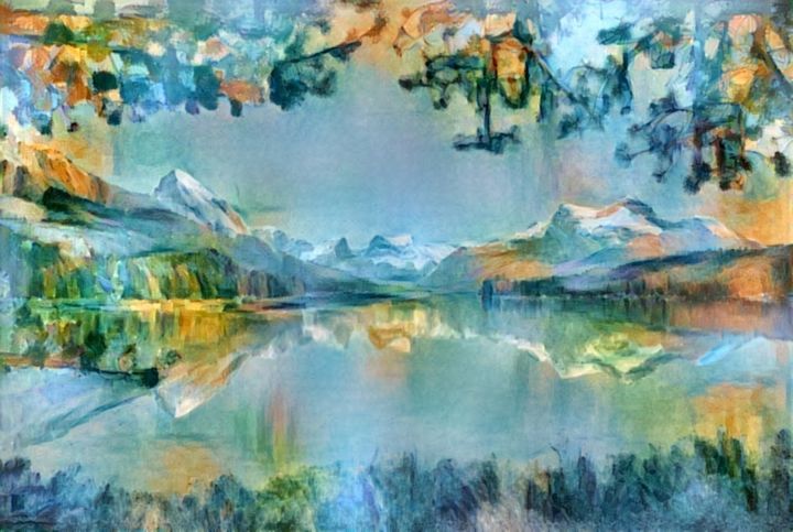 Arts numériques intitulée "Landscape 1" par Orphé, Œuvre d'art originale, Peinture numérique