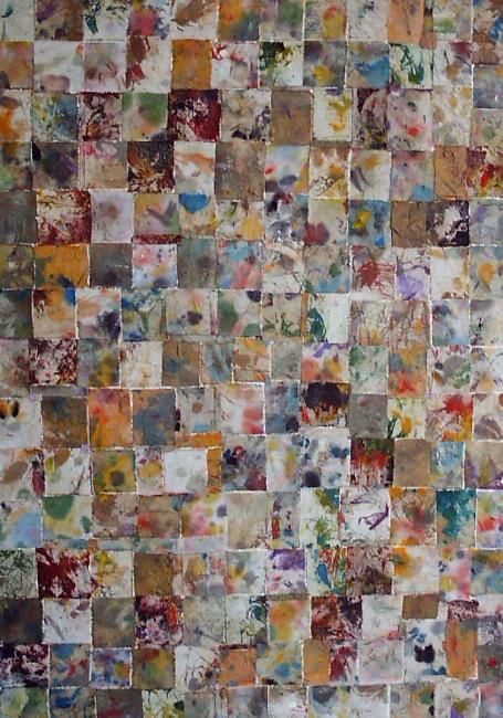 Collages intitolato "Honey beige or" da Igor Gustini, Opera d'arte originale,