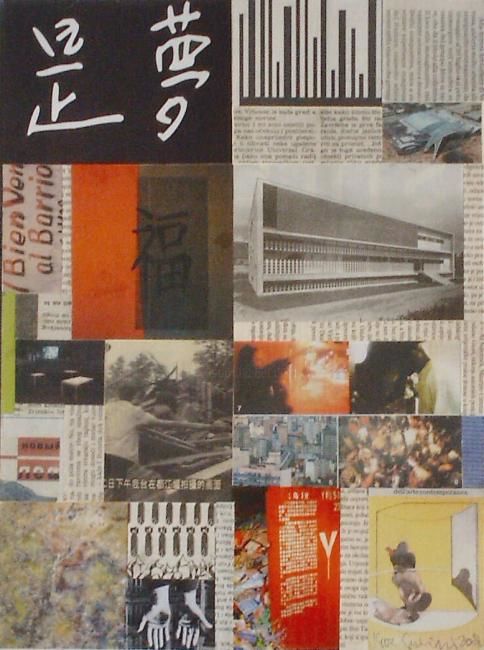 Collages intitolato "Bien venidos al bar…" da Igor Gustini, Opera d'arte originale,