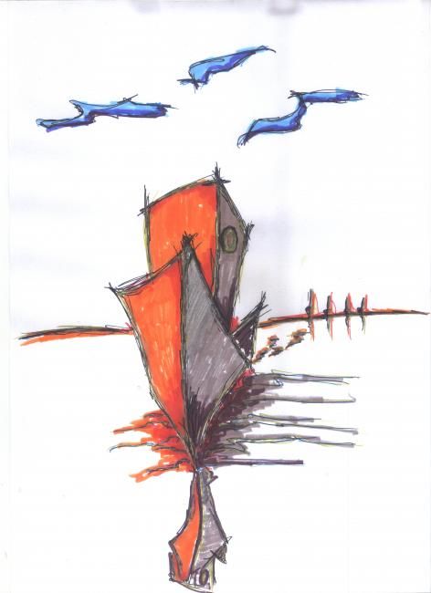 Drawing titled "Gold" by Igor Krnjaić, Original Art,