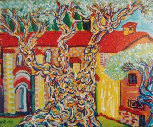 Peinture intitulée "olivier centenaire…" par Igor Marceau, Œuvre d'art originale