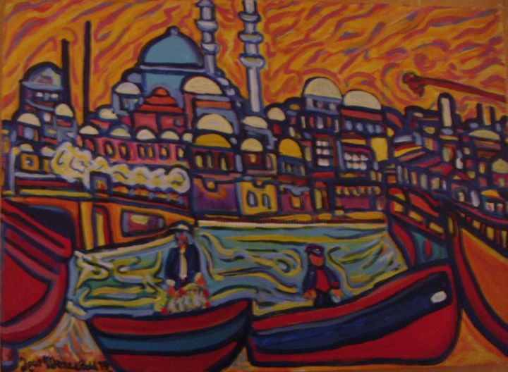 Peinture intitulée "Istanbul. Ste Sophie" par Igor Marceau, Œuvre d'art originale, Huile