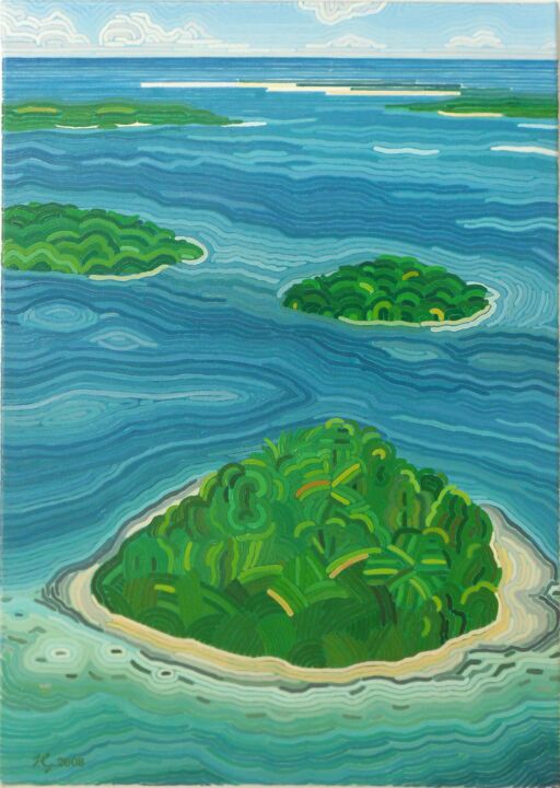 Pintura intitulada "Melanesien" por Igors Gengeris, Obras de arte originais, Óleo