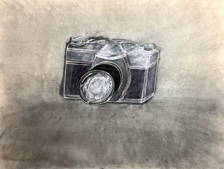 Drawing titled "Analog" by Igzotic, Original Artwork, Chalk