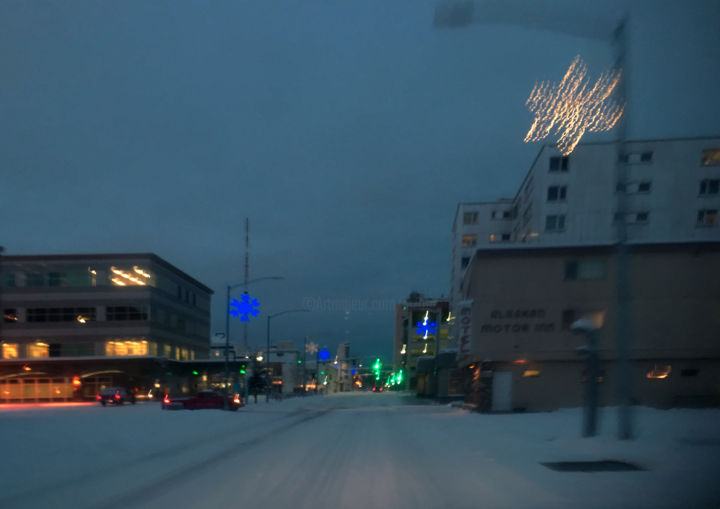 Fotografia zatytułowany „Snowflake Lights” autorstwa Igzotic, Oryginalna praca, Fotografia cyfrowa