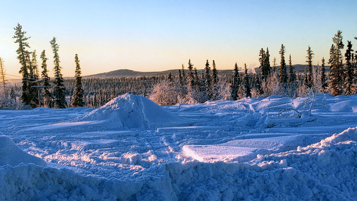 Photography titled "Sled Tracks" by Igzotic, Original Artwork, Digital Photography