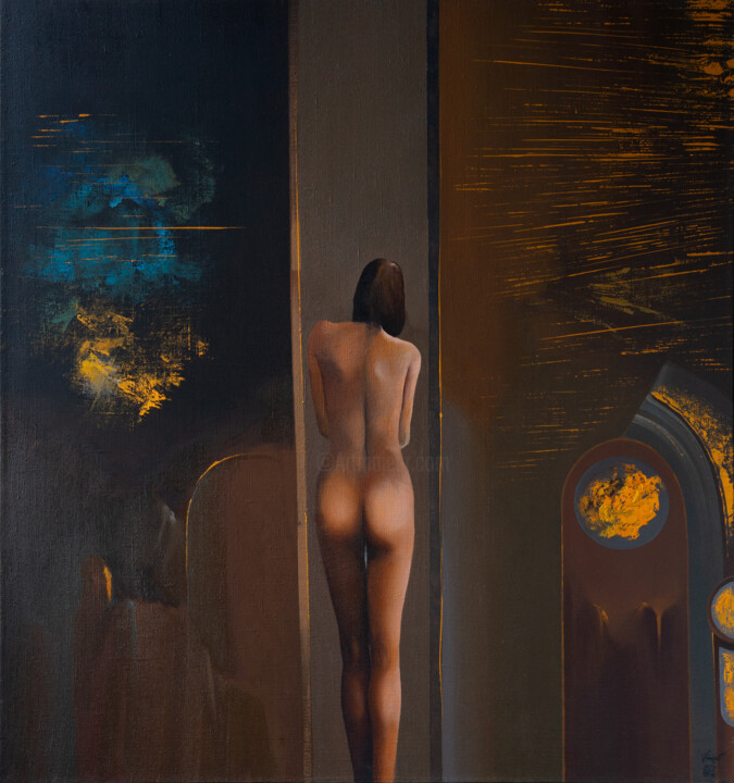 Картина под названием "Lexuome" - Ihar Kavaleu, Подлинное произведение искусства, Масло Установлен на Деревянная рама для но…